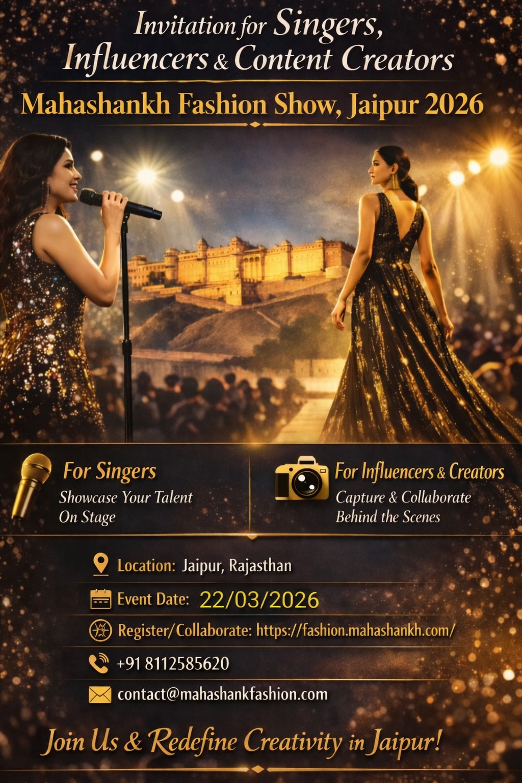 Step Into the Spotlight at Mahashankh Fashion Show 2026 | Jaipur’s Grand Fashion & Influencer Event